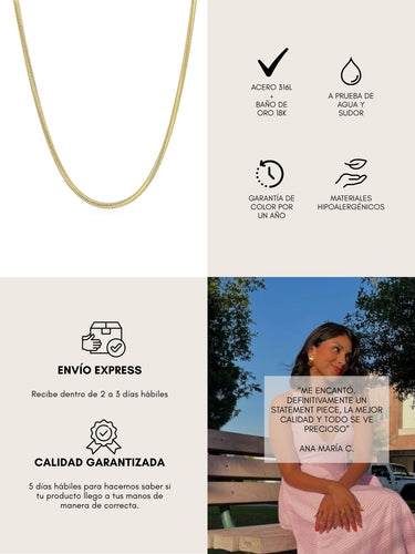 bezel necklace - Gold