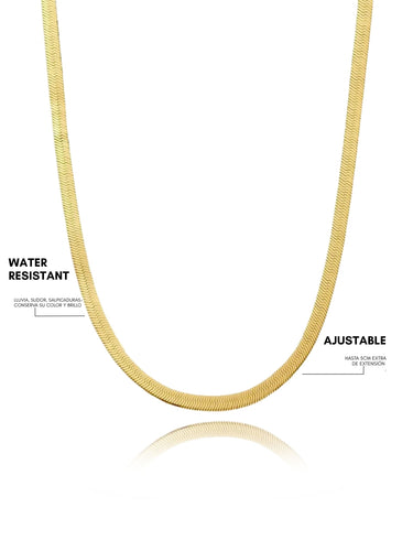 bezel necklace - Gold