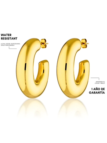 mesh xl hoops - gold