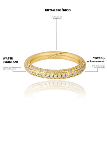 xs pave ring - gold - pre venta