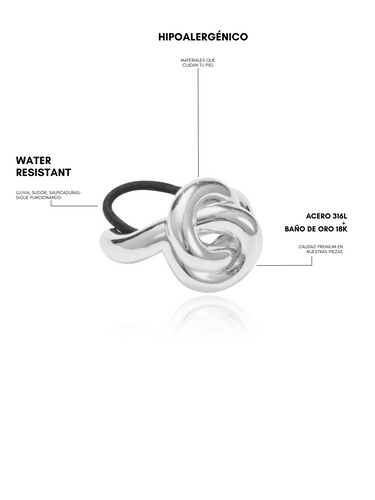knot cuff - silver