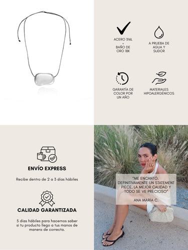 julia necklace - silver - pre venta