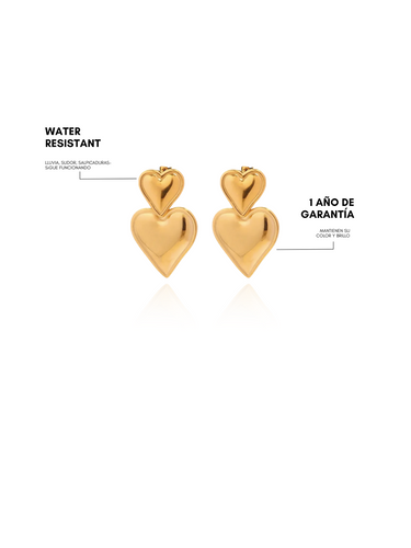 the love earrings - gold