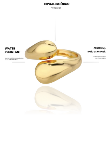 lariat ball gold - ring -