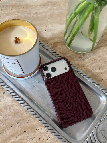 Burgundy Lizard - IPHONE CASE