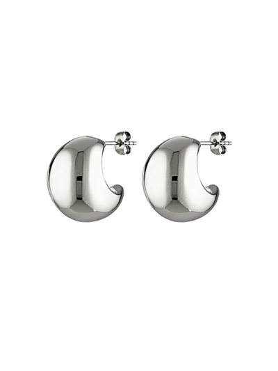 baby lolita hoops - silver