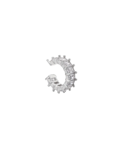 talu cz ear cuff - silver