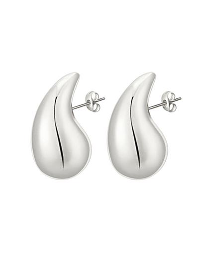 the drop m hoops - silver