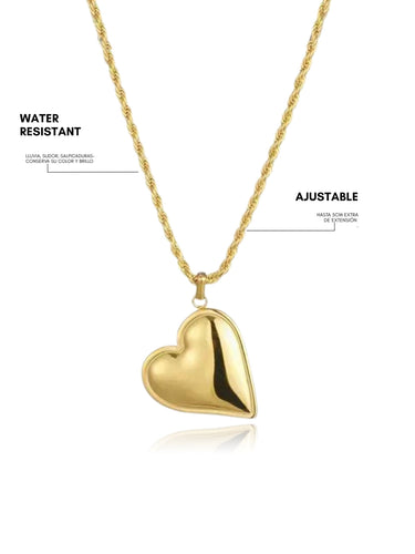 The love necklace- gold