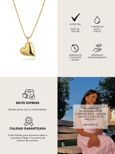 The love necklace- gold