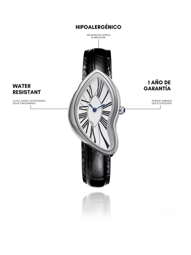 reloj irregular - silver