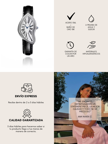 reloj irregular - silver