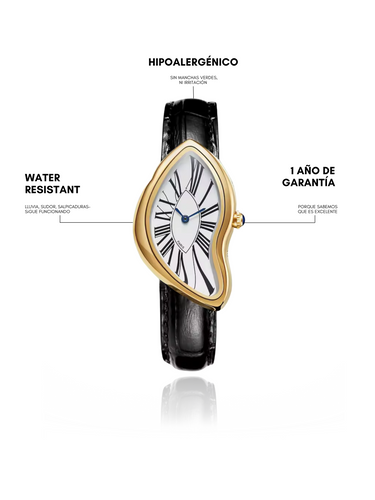 reloj irregular - gold