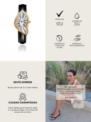 reloj irregular - gold