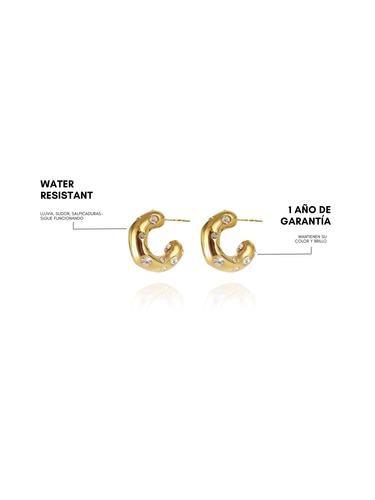 baby icon hoops - gold