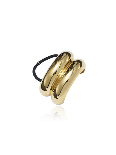 glossy hair cuff - gold