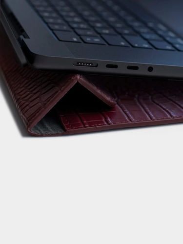 burgundy - folder laptop case