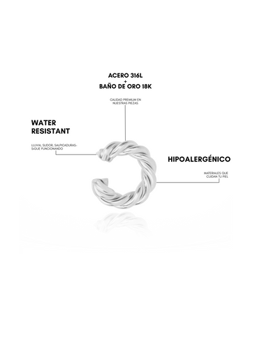 ROLL EAR CUFF - SILVER