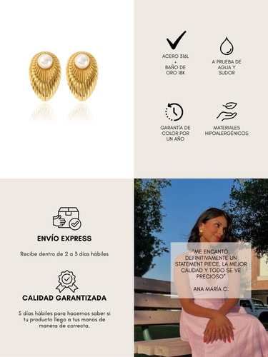 Shell earrings - gold