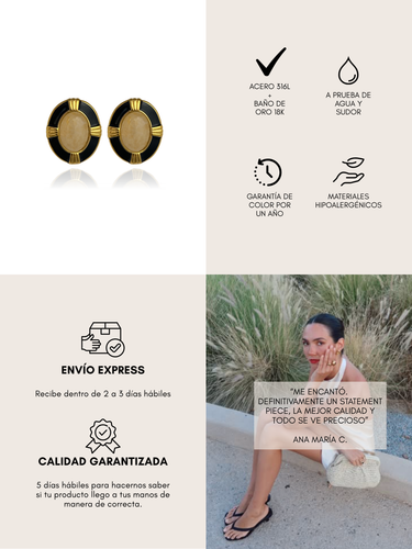 PRIZE black - earrings