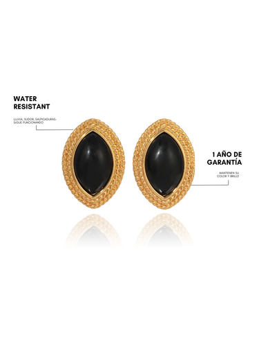 noir earrings - gold