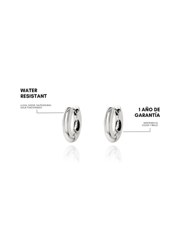 monaco mini hoops - Silver