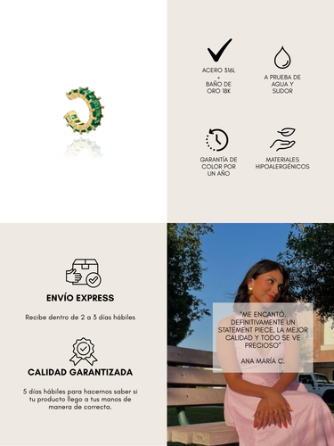 Talu ear cuff - green