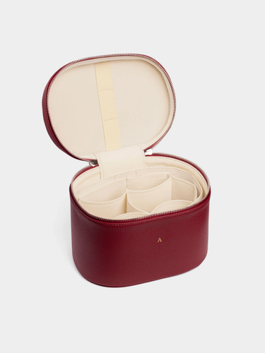 Burgundy vanity case - personalized