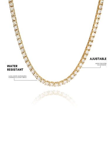 Tennis necklace - gold