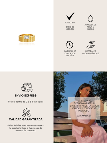 caico cz ring - gold