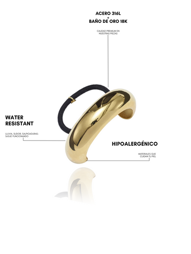 Petite glossy cuff - gold