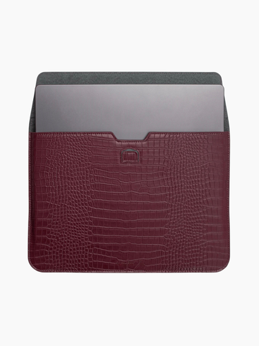burgundy - folder laptop case