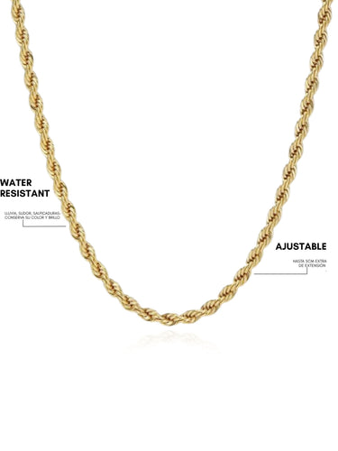 Twisted m necklace - gold