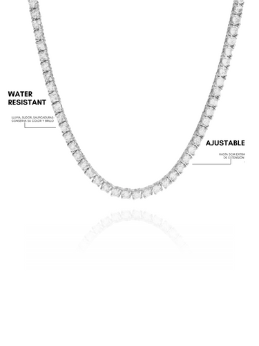 Tennis necklace - silver