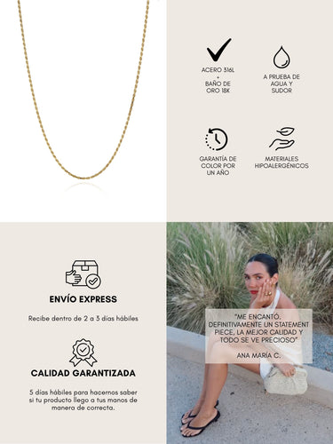 Baby roll necklace - gold