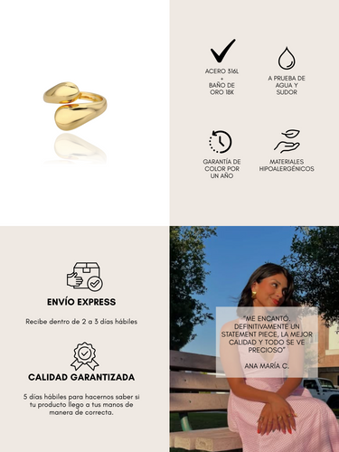 lariat ball gold - ring