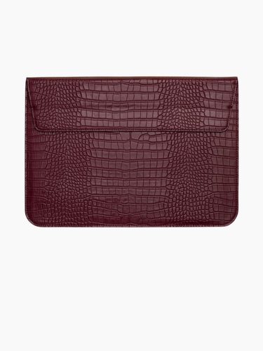 burgundy - folder laptop case