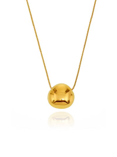 amber necklace - gold