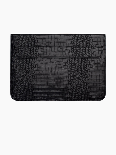 black CROCODILE - folder laptop case