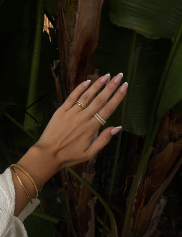 xs pave ring - gold