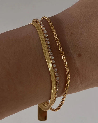 bezel bracelet - gold