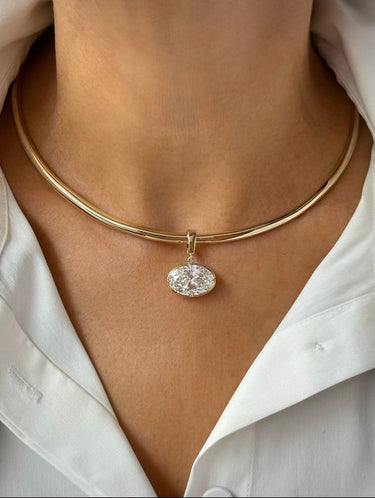 Marquise xl necklace gold