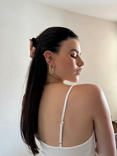 zc pave ear cuff - gold