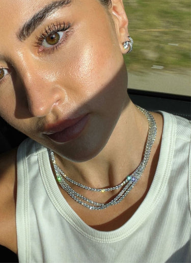 Tennis necklace - silver