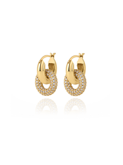 amber hoops - gold